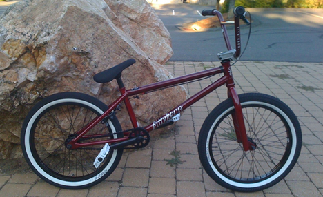 maroon bmx bike
